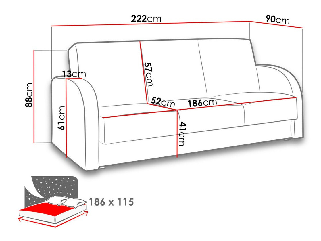 Diivanvoodi Providence 172 (Soft 066 + Kreta 07)