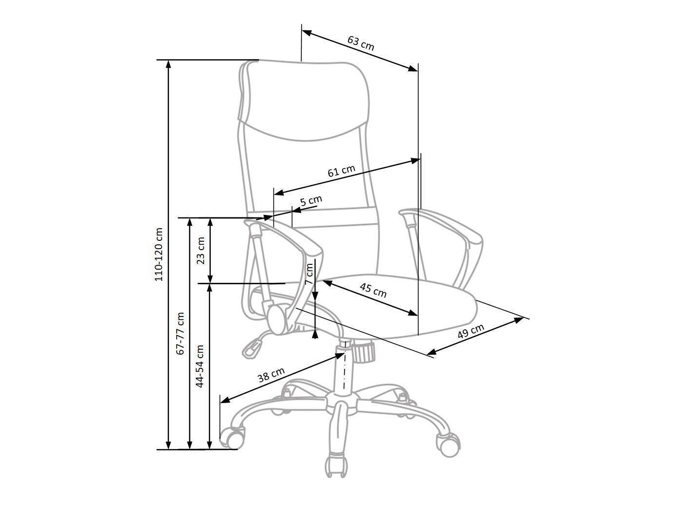 Kontoritool Houston 429 (Must)