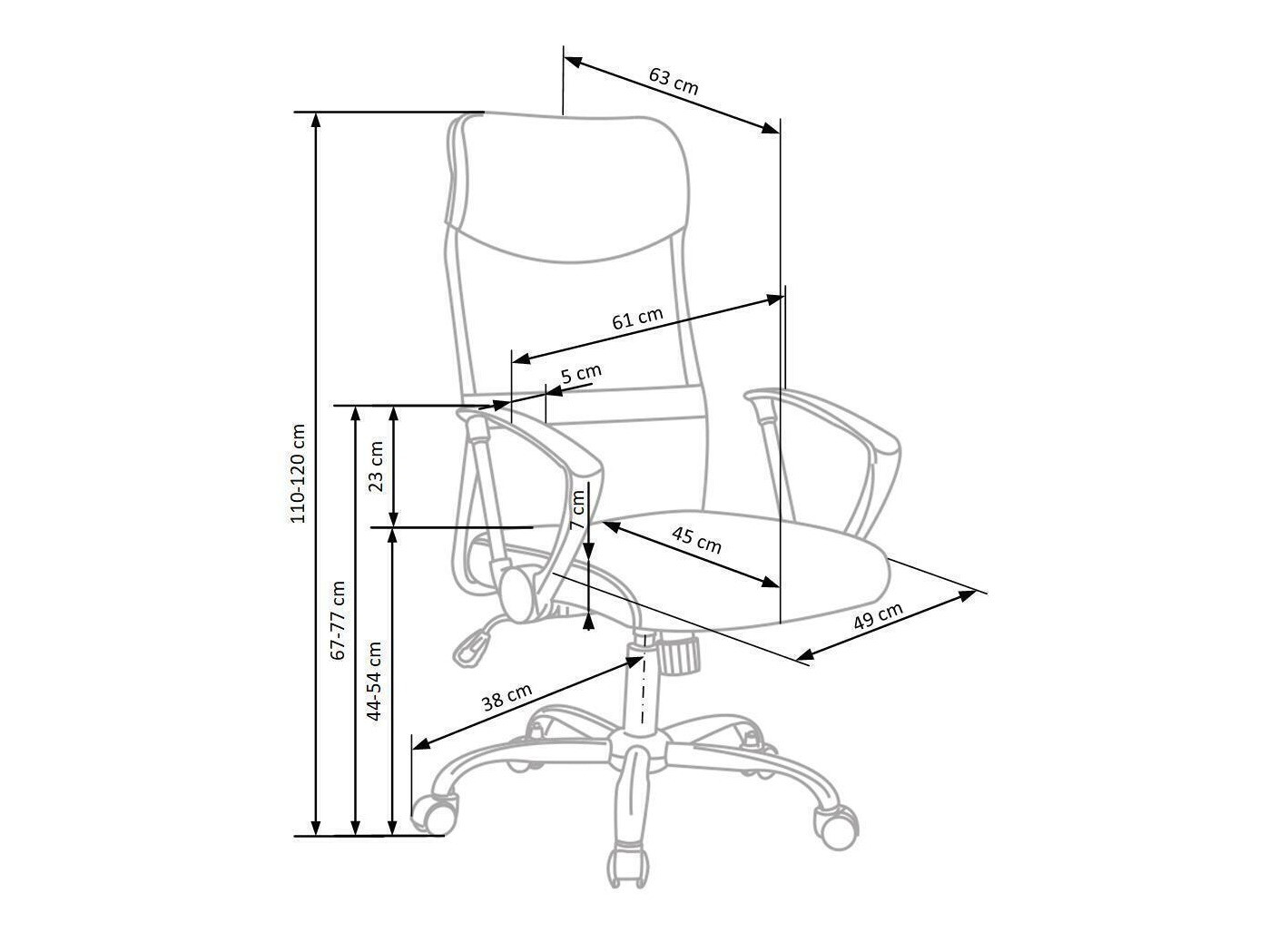 Kontoritool Houston 429 (Valge)