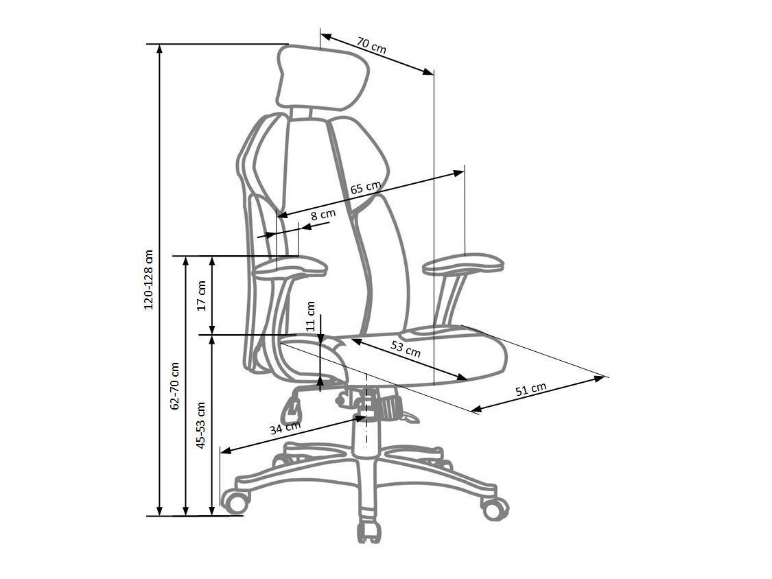 Kontoritool Houston 1492 (Must + Valge)