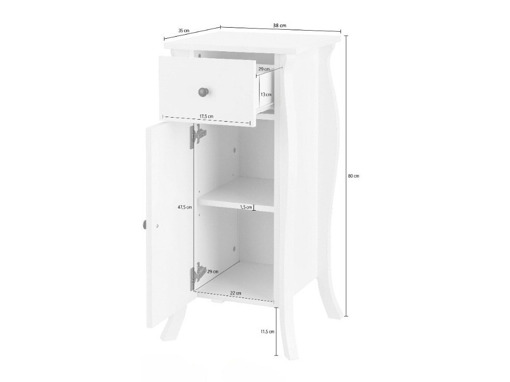 Vannitoa põrandakapp Ophtole 102 (Hall tamm)