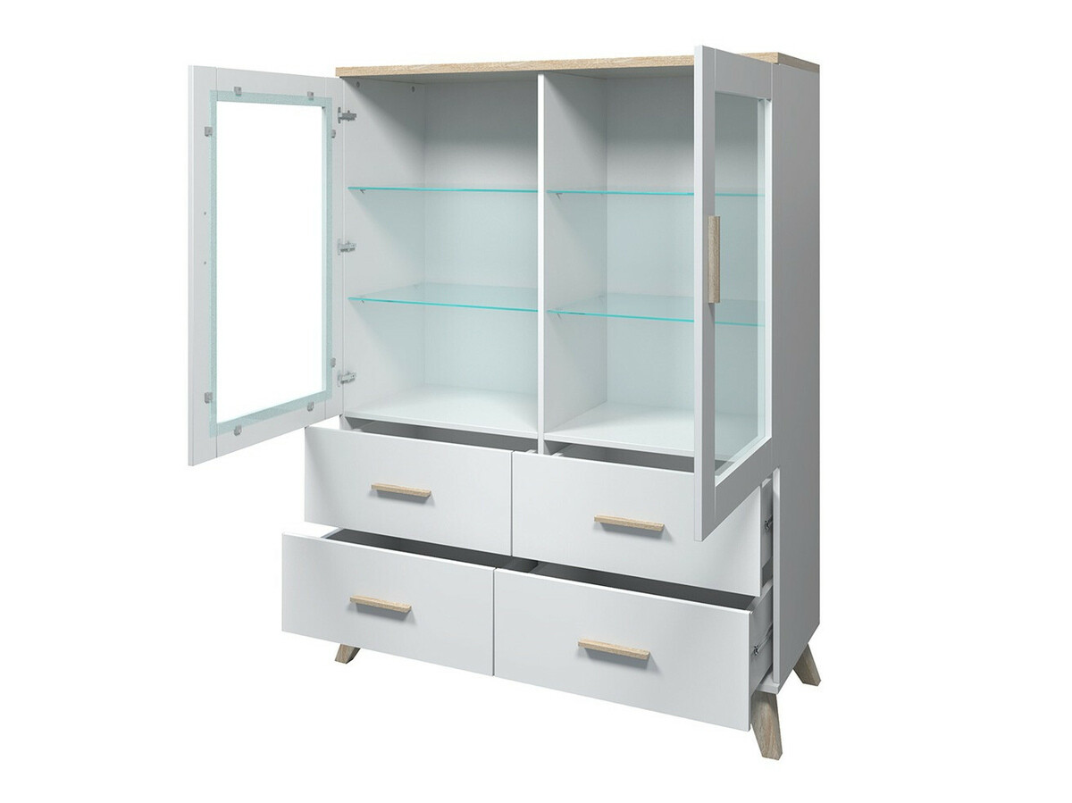 Elutoa komplekt Larfloi 113 (Valge + Sonoma tamm)