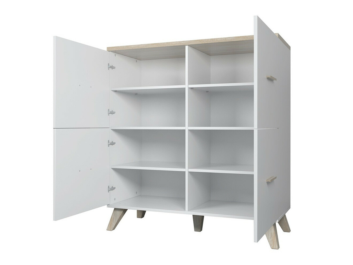 Elutoa komplekt Larfloi 113 (Valge + Sonoma tamm)