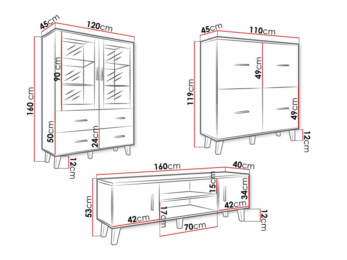 Elutoa komplekt Larfloi 113 (Wotani tamm + Must)