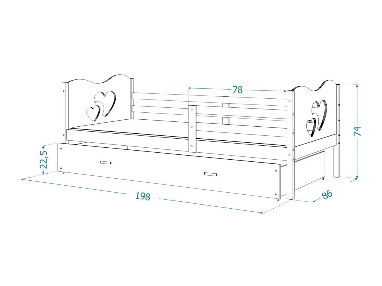 Voodi Aurora 163 (Mänd)