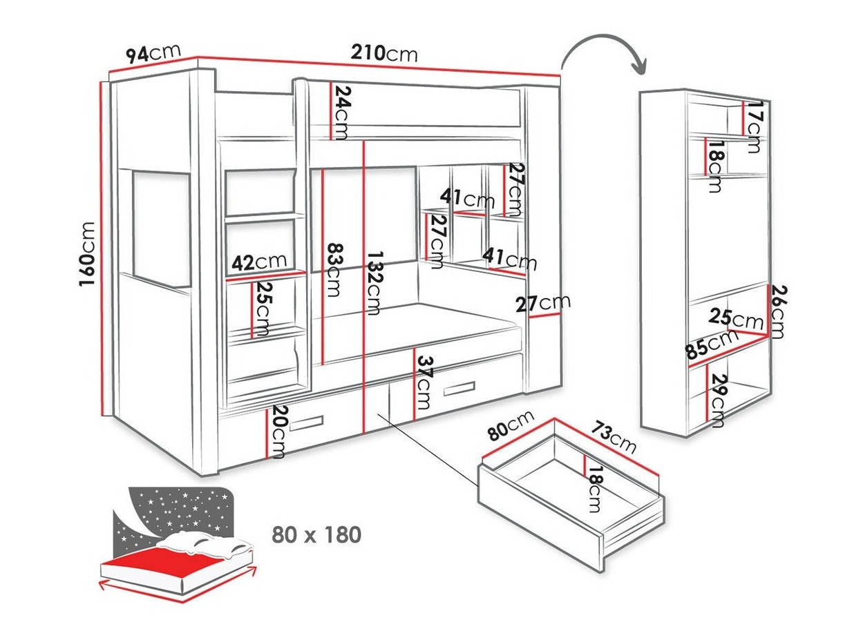 Narivoodi Henderson 141 (Valge + Sinine)
