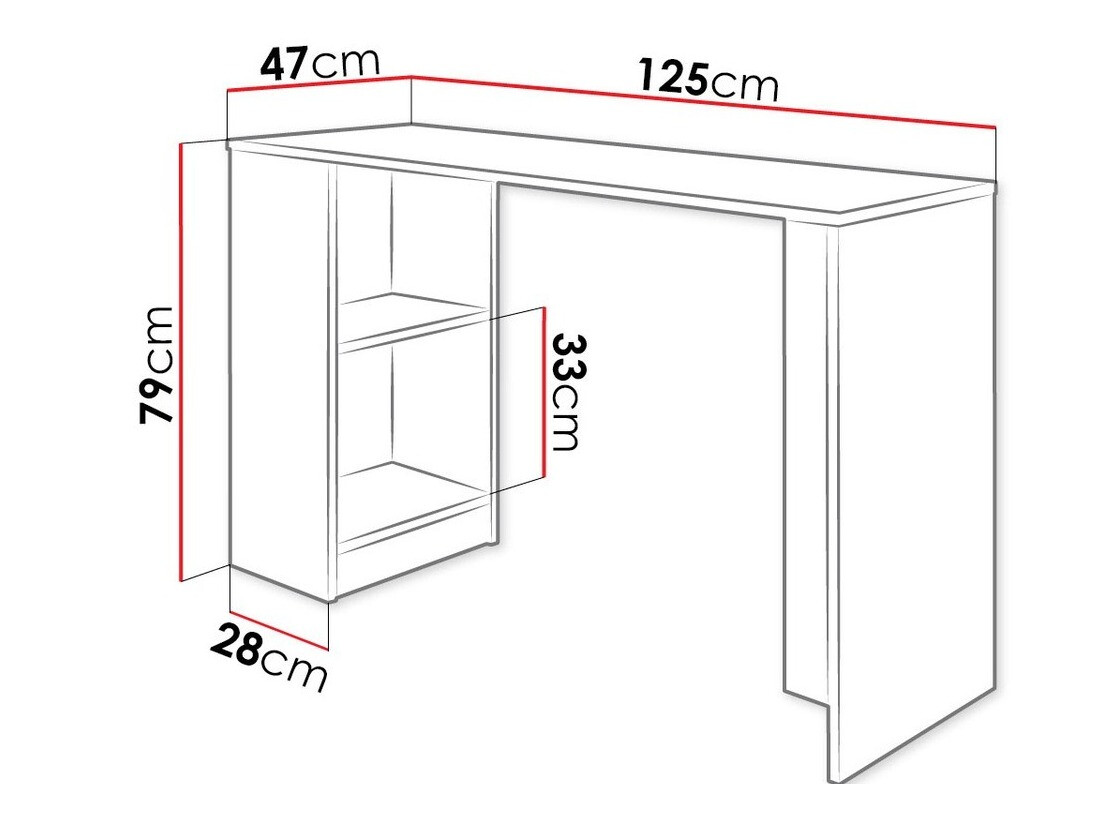 Kirjutuslaud Dover 113 (Valge)