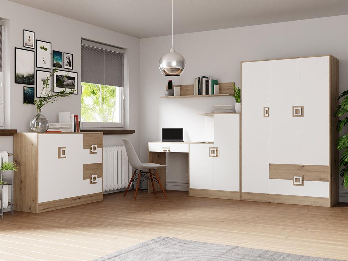 Kirjutuslaud Tolfere 105 (Hele tamm + Valge)