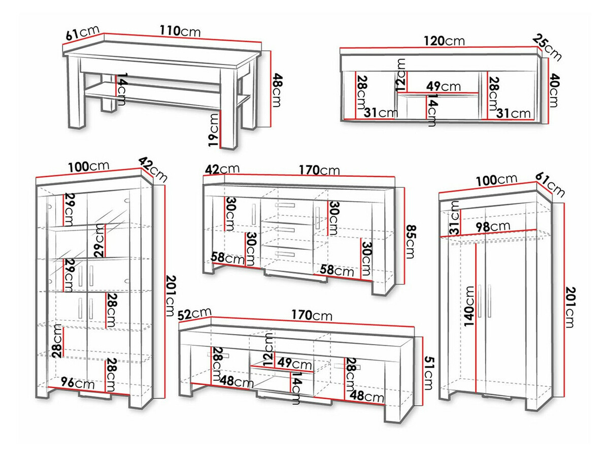 Elutoa komplekt Melfeli 126 (Sonoma tamm)