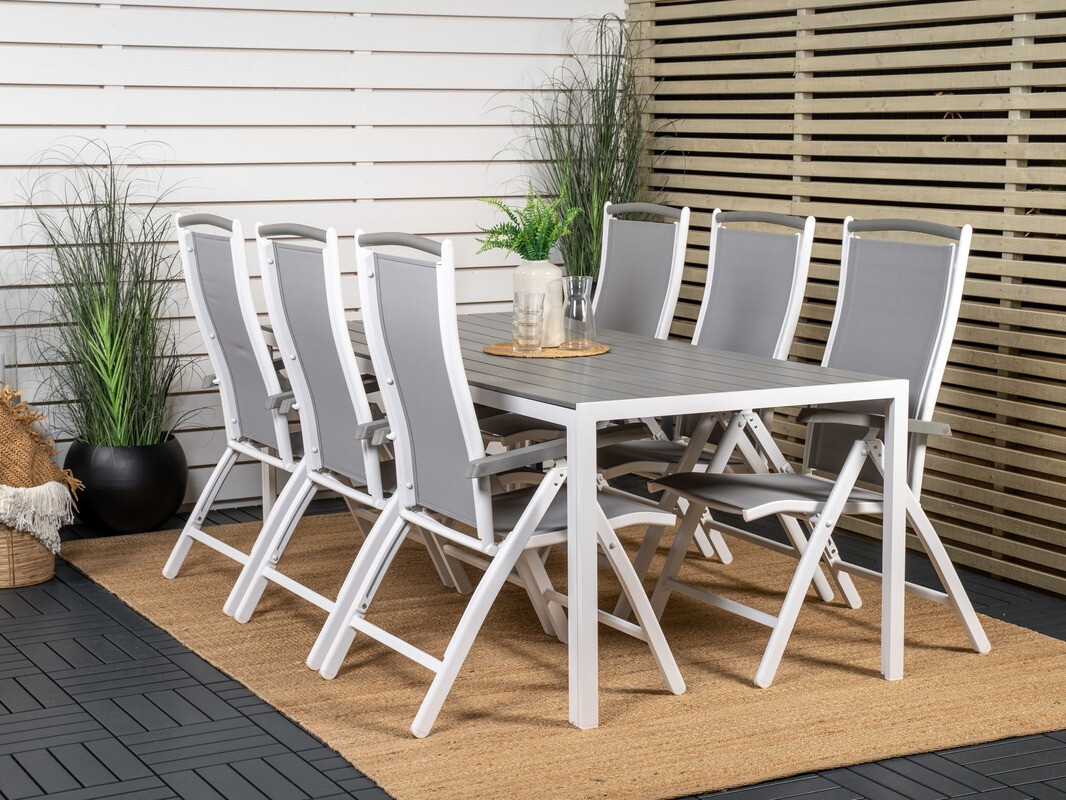 Laua ja toolide komplekt Dallas 2325 (Hall + Valge)