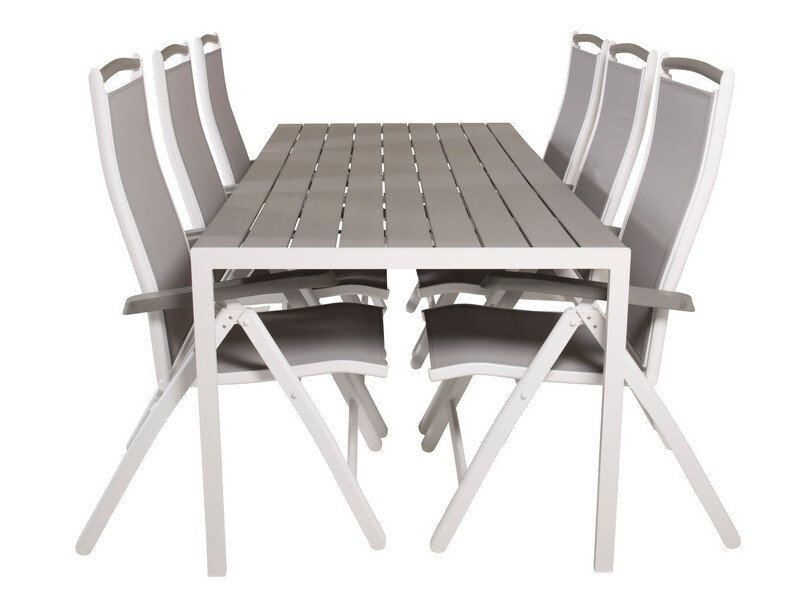 Laua ja toolide komplekt Dallas 2325 (Hall + Valge)