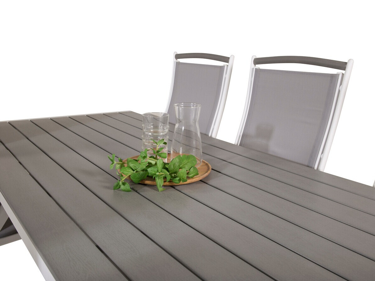 Laua ja toolide komplekt Dallas 2325 (Hall + Valge)