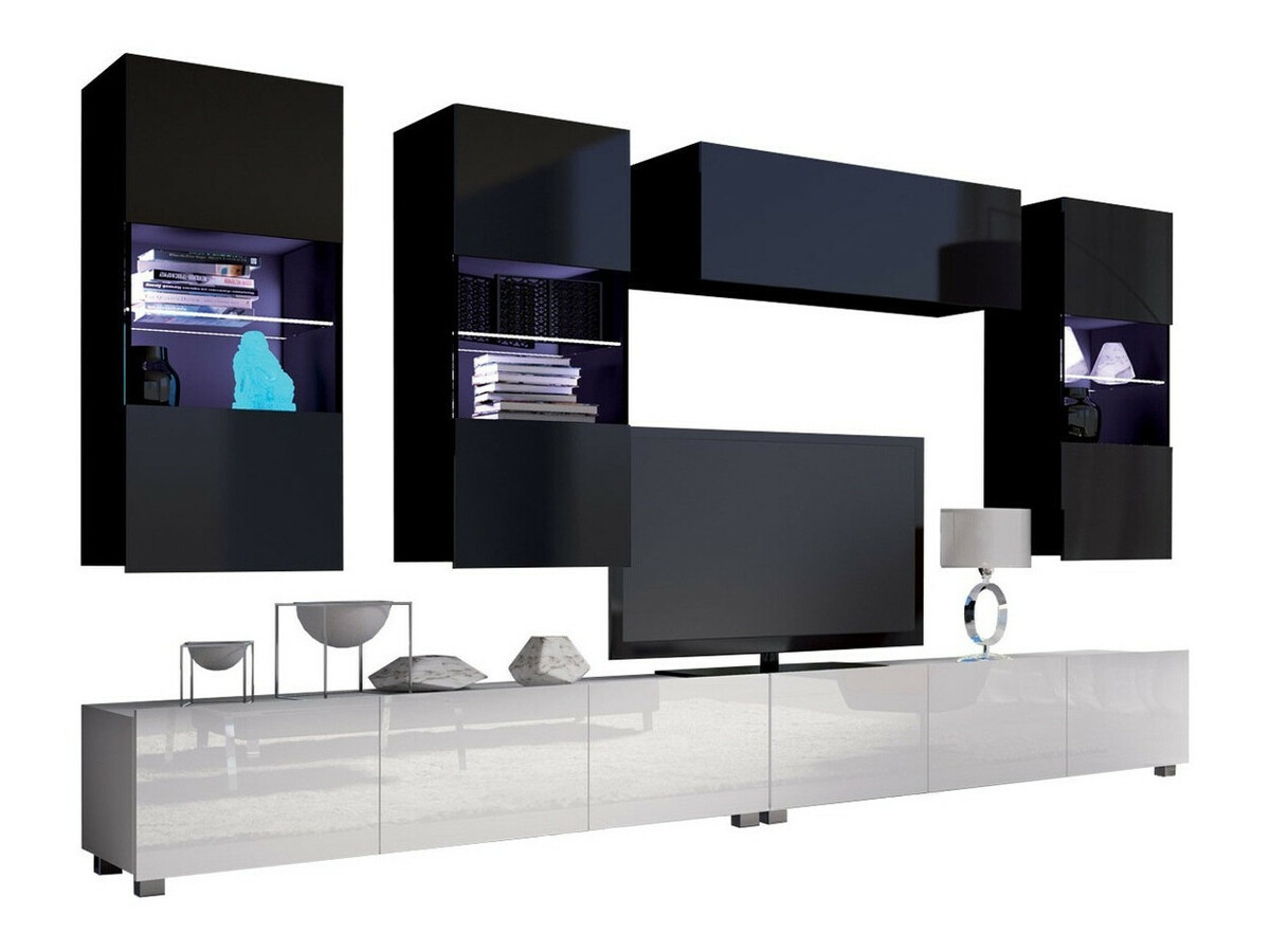 Elutoa komplekt Remus V (Valge + Läikiv valge + Must + Läikiv must)