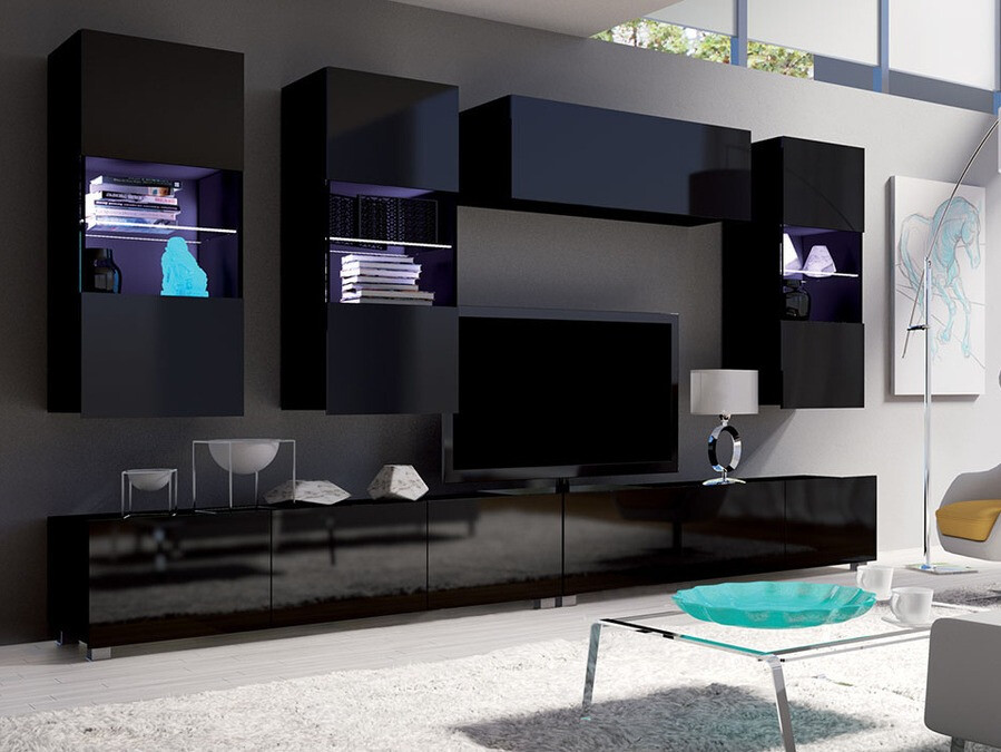 Elutoa komplekt Tivdalu 109 (Must + Läikiv must)