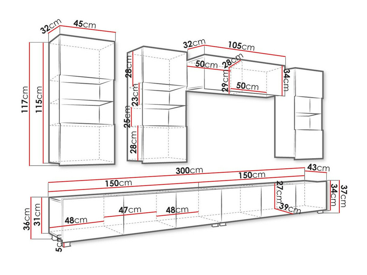 Elutoa komplekt Tivdalu 109 (Must + Läikiv must)