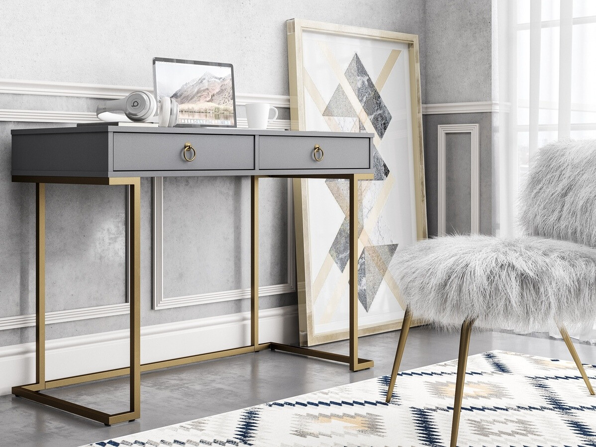 Kirjutuslaud CosmoLiving by Cosmopolitan Fersale 100 (Grafiit + Kuldne)