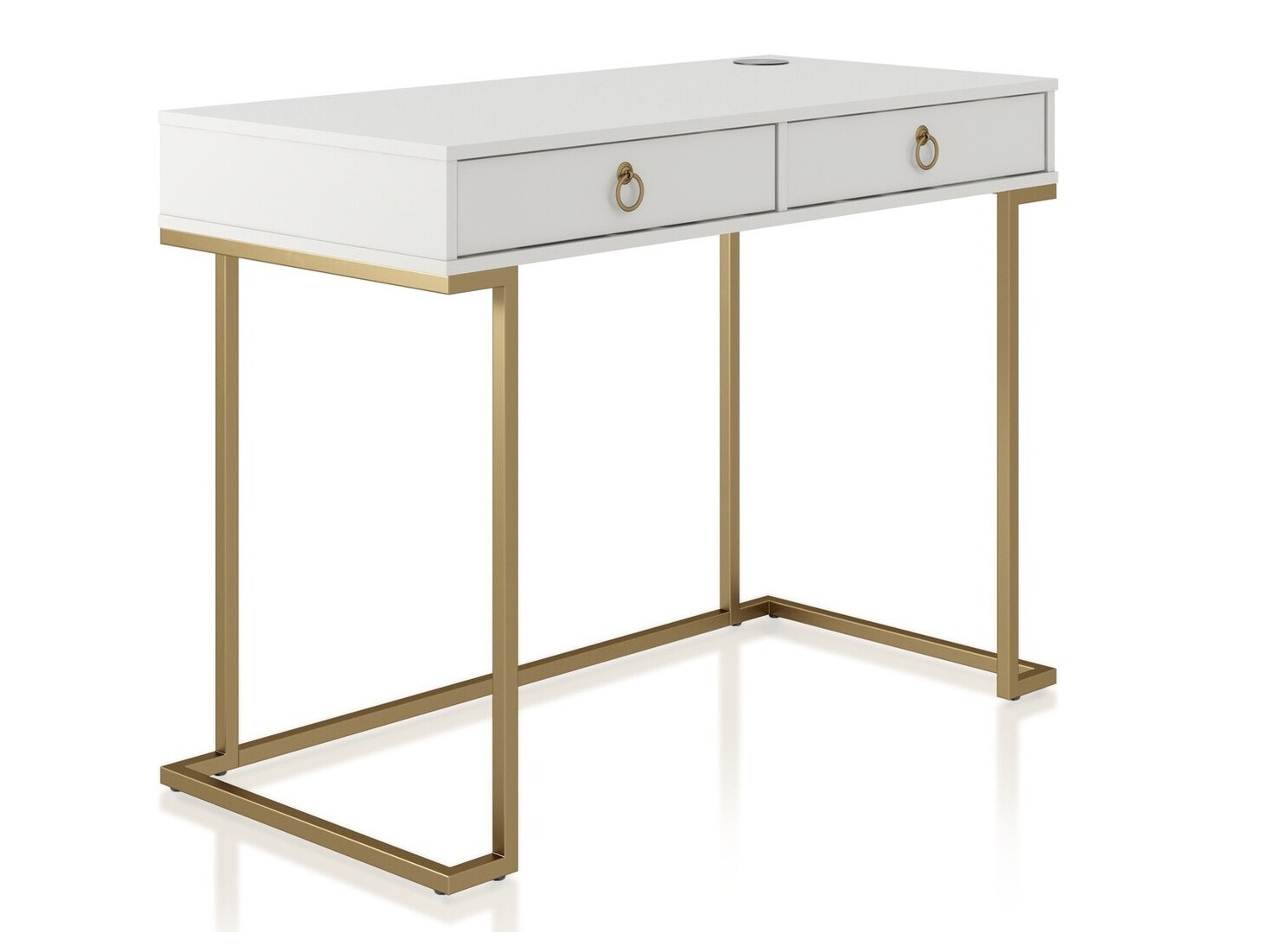 Kirjutuslaud CosmoLiving by Cosmopolitan Fersale 100 (Valge + Kuldne)