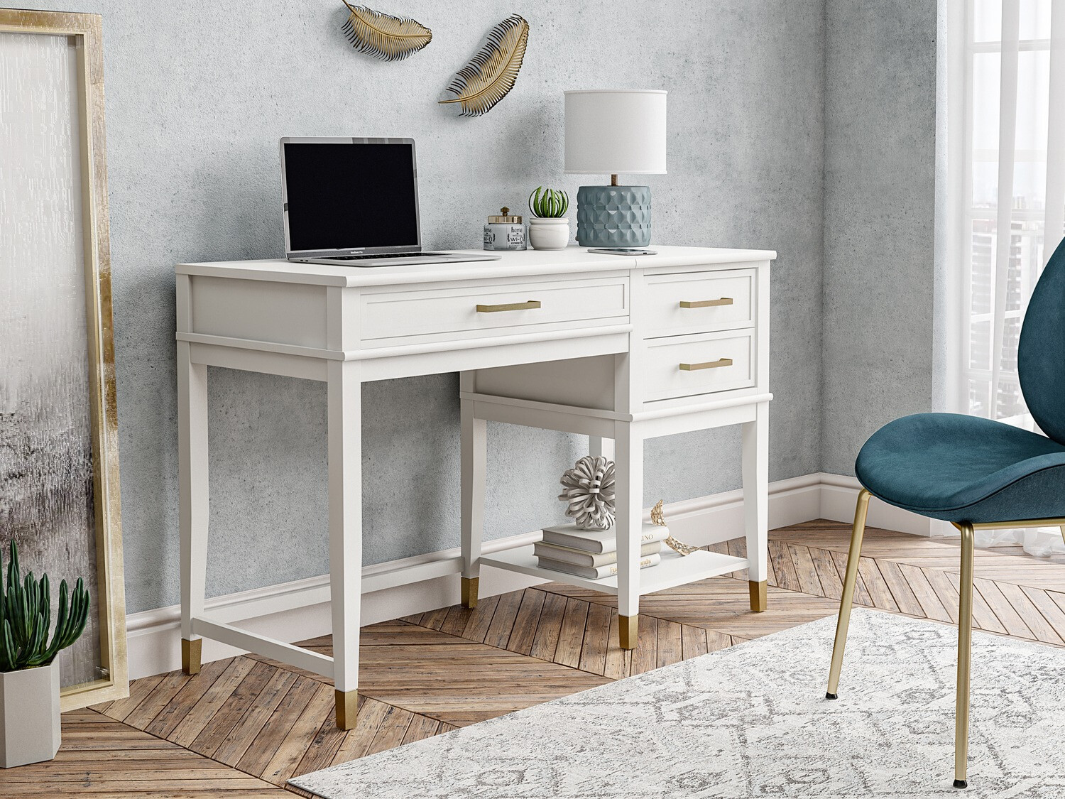 Kirjutuslaud CosmoLiving by Cosmopolitan Belromu 102 (Valge)