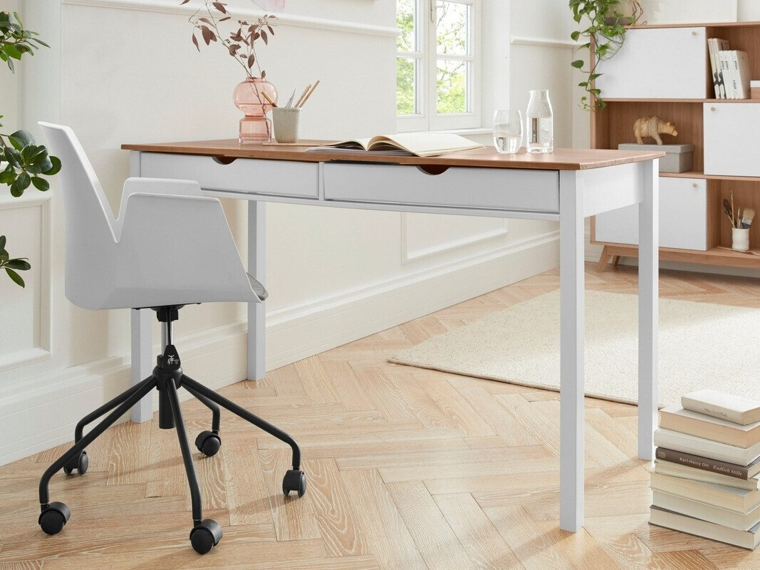 Kirjutuslaud Denton 134 (Valge + Ere puit)