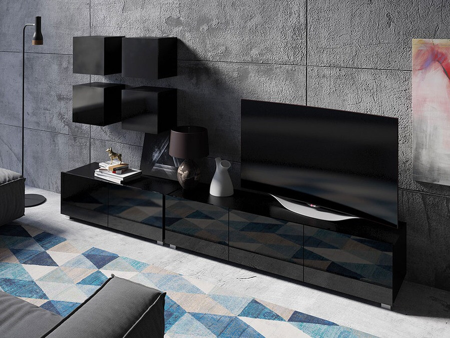 Elutoa komplekt Tivdalu 132 (Must + Läikiv must)