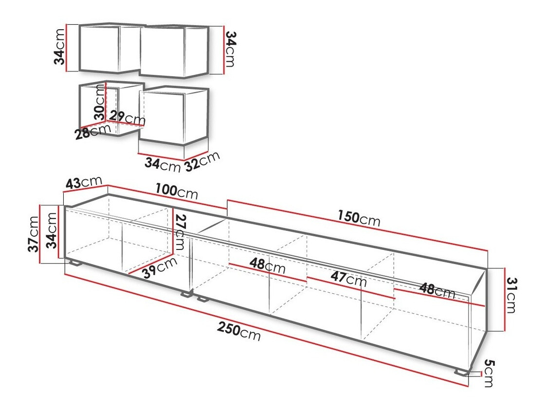 Elutoa komplekt Tivdalu 132 (Must + Läikiv must)