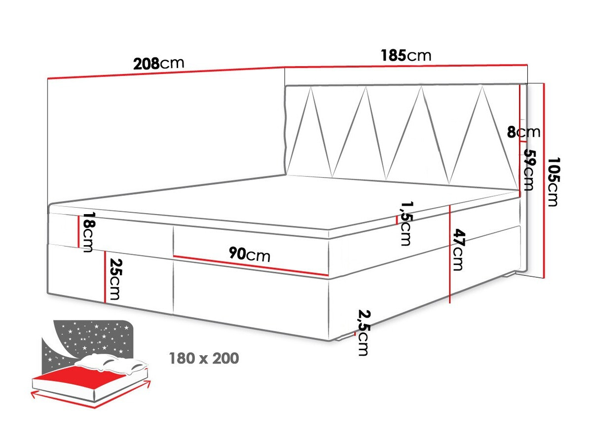 Kontinentaalvoodi Memphis 116 (Rico 20)
