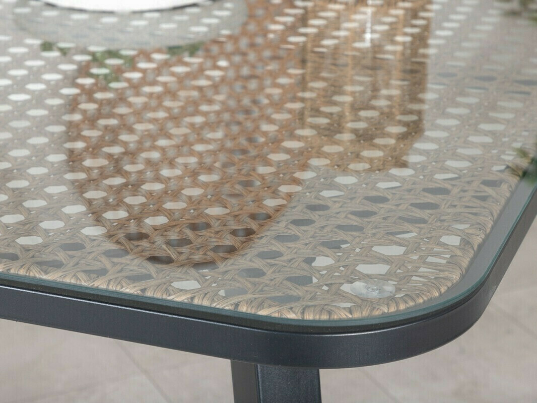 Laua ja toolide komplekt Dallas 2477 (Helepruun + Must)