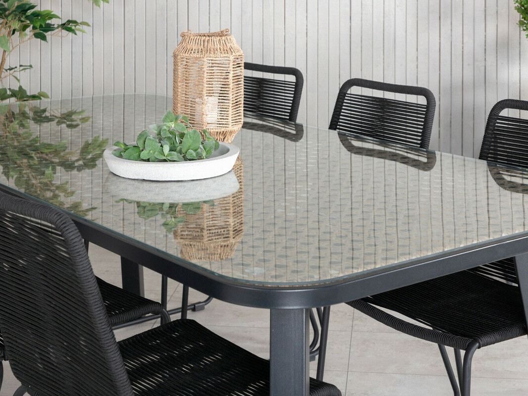 Laua ja toolide komplekt Dallas 2477 (Must)