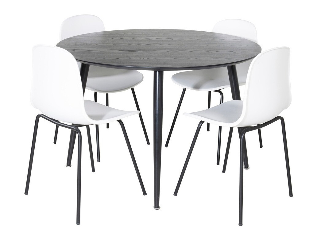 Söögitoakomplekt Dallas 1622 (Valge + Must)