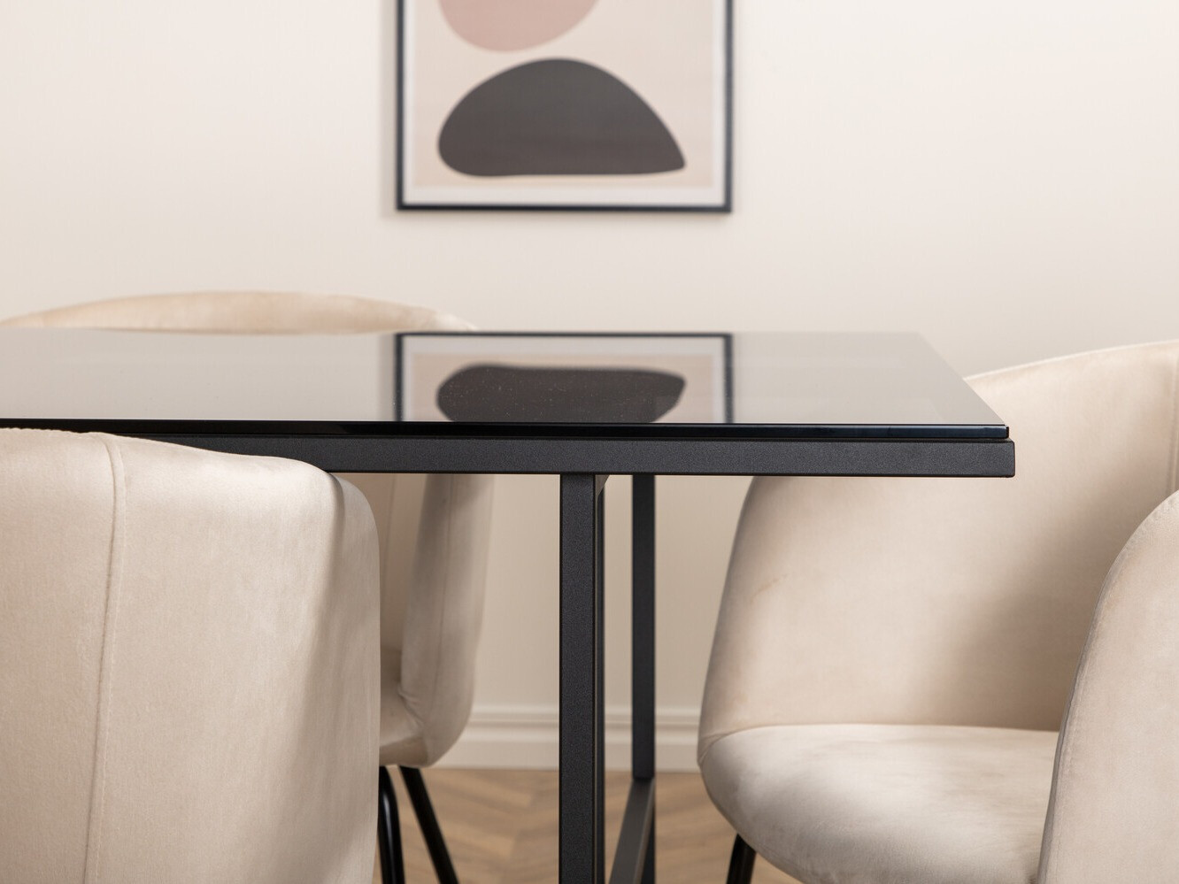 Söögitoakomplekt Dallas 2639 (Beež + Must)