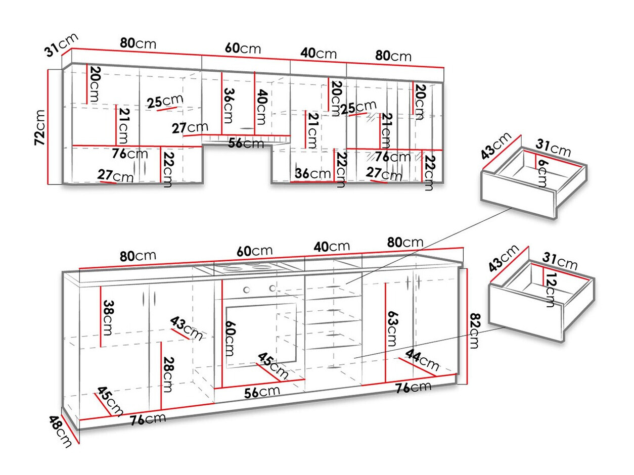 Köögikomplekt Tucson 166
