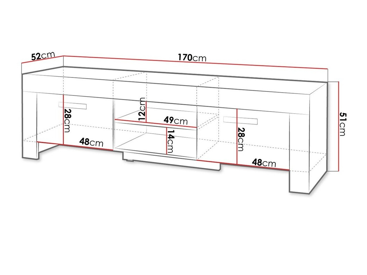 TV-alus Melfeli 111 (Sonoma tamm)