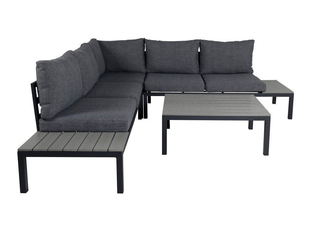 Aiamööblikomplekt Dallas 2158 (Must + Hall)