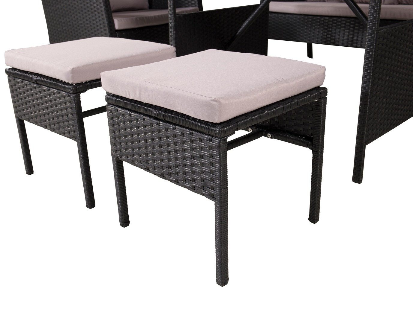 Aiamööblikomplekt Dallas 2473 (Must + Hall)