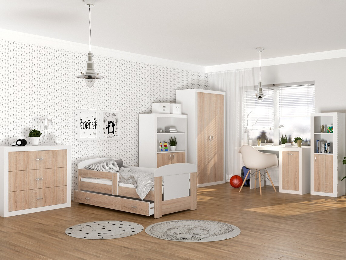 Kirjutuslaud Tentive 102 (Valge + Sonoma tamm)