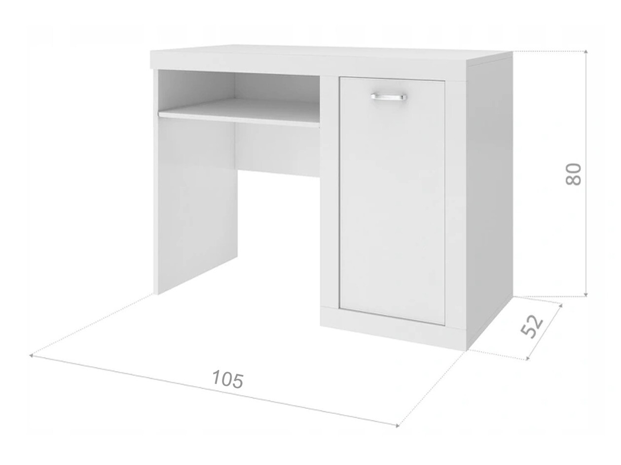 Kirjutuslaud Tentive 102 (Valge)