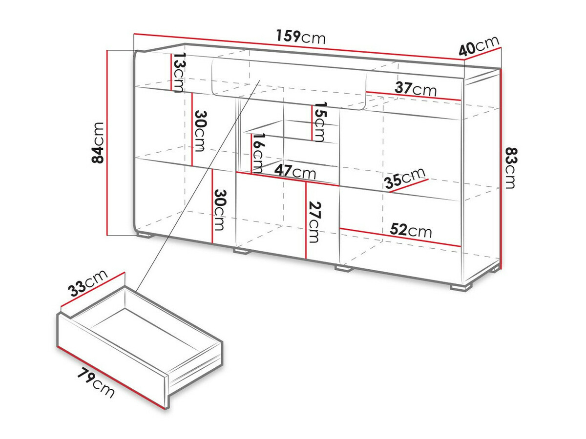 Kummut Torsone 108 (Valge + Läikiv valge)