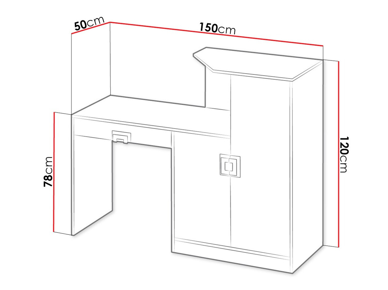 Kirjutuslaud Balvire 111 (Hele tamm + Valge + Hall)
