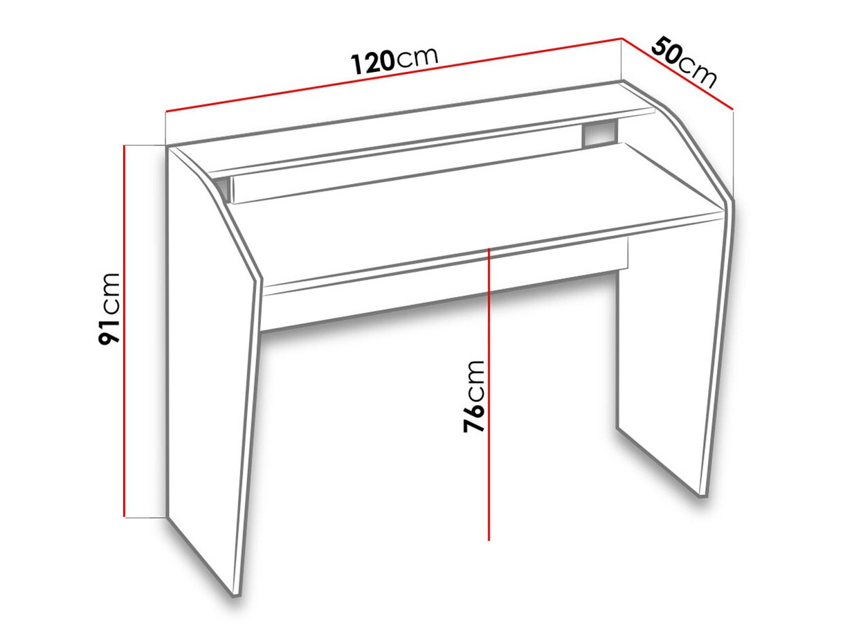 Kirjutuslaud Lorlare 103 (Valge + Hall)