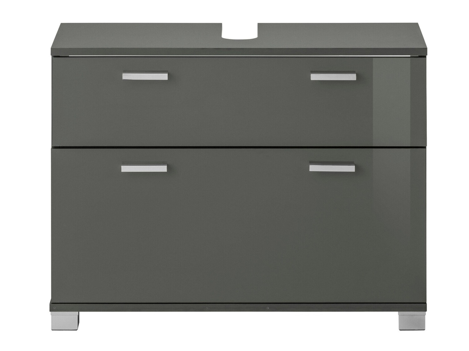 Vannitoa põrandakapp kraanikausile Denton 365 (Läikiv hall)