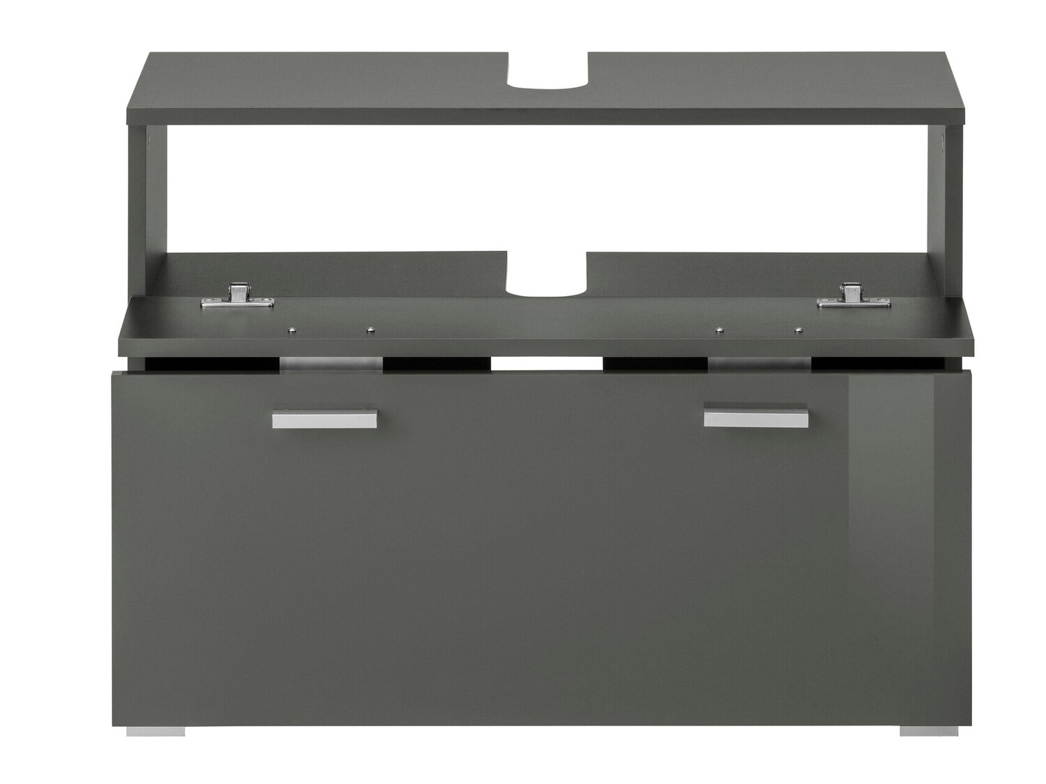 Vannitoa põrandakapp kraanikausile Denton 365 (Läikiv hall)