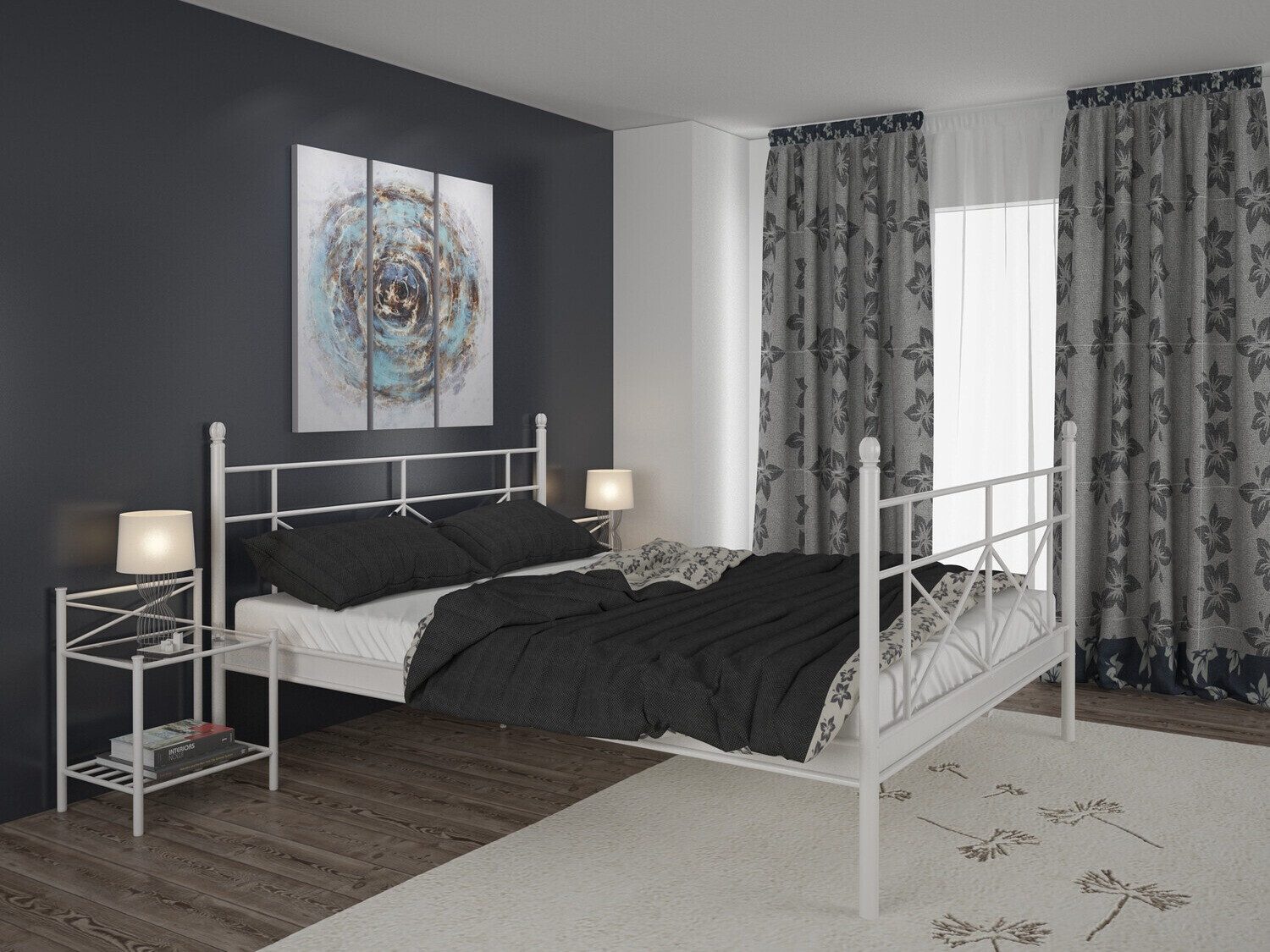 Voodi Denton 153 (Valge)