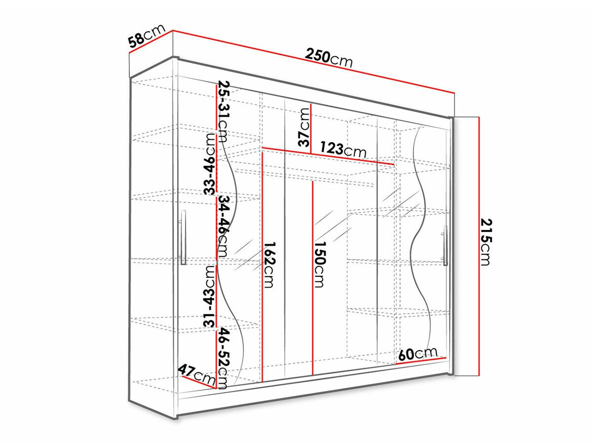 Riidekapp Closico Ordo III (Valge)