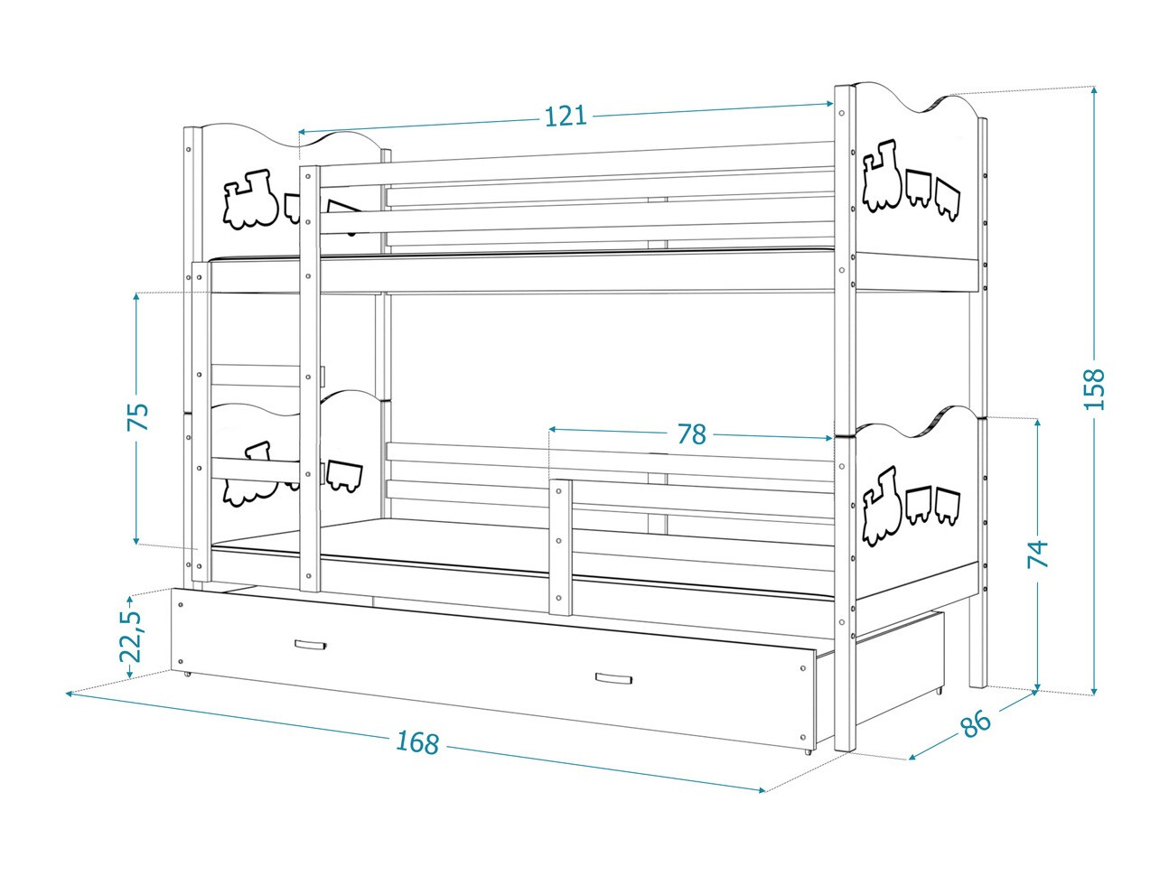 Narivoodi Aurora 110 (Valge)