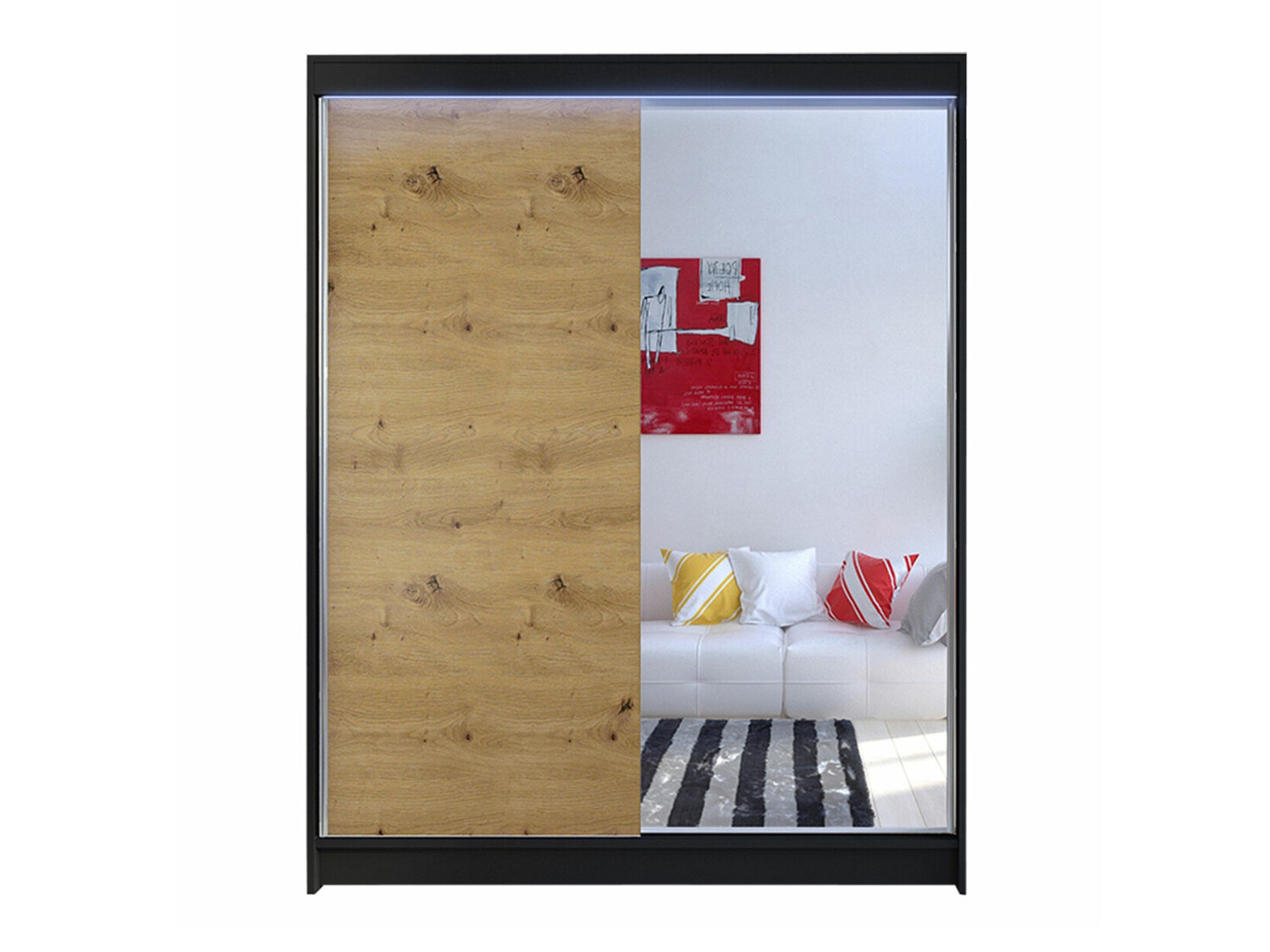 Riidekapp Closico 140 (Must + Artisan tamm)