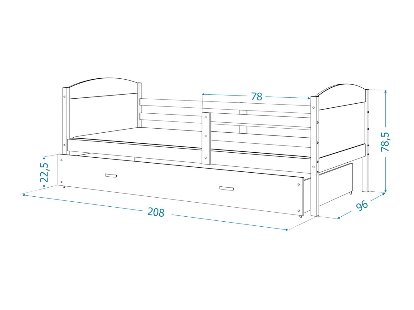 Voodi Aurora 129 (Mänd)