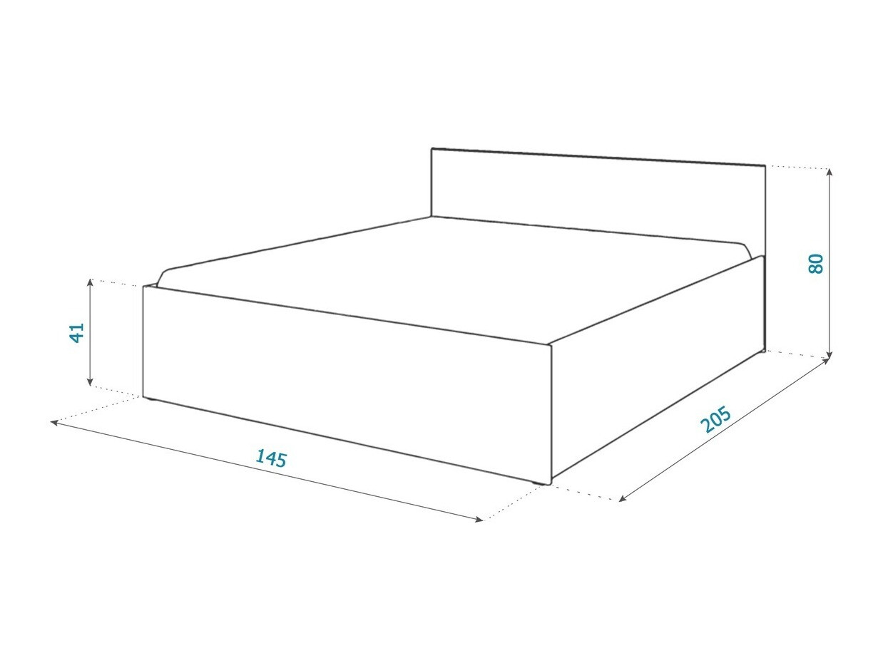 Voodi Aurora 145 (Valge)