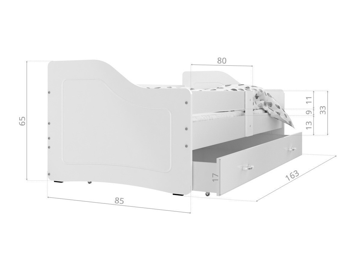 Voodi Aurora 136 (Valge)