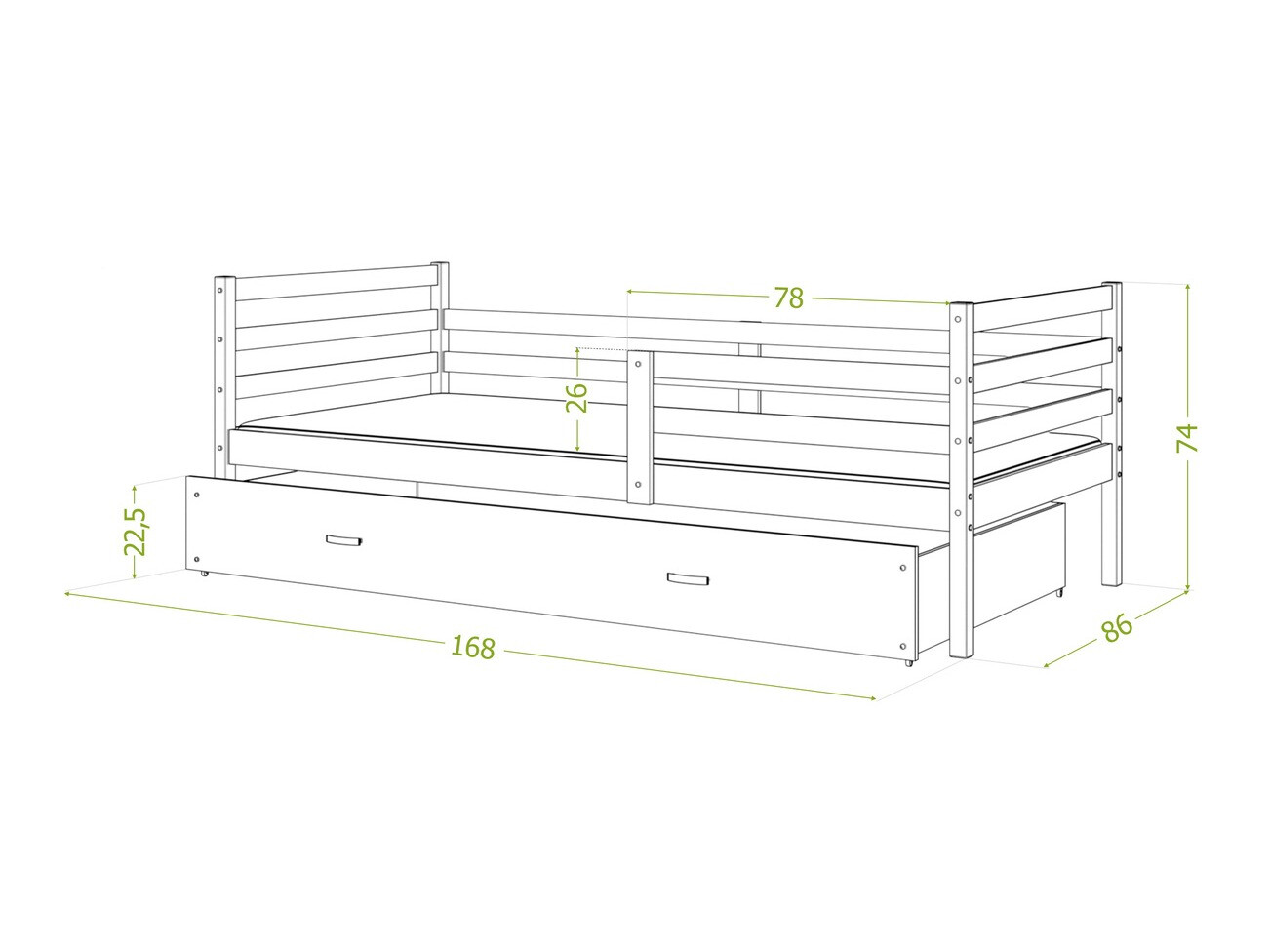 Voodi Aurora 130 (Hall)