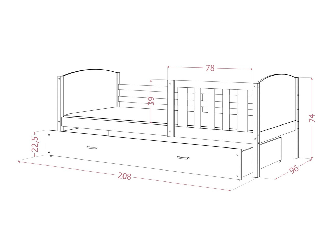 Voodi Aurora 131 (Hall)
